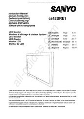 Sanyo CE42SRE1 Manuel D'utilisation