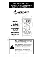 Textron Company Greenlee DM-60 Manuel D'instructions