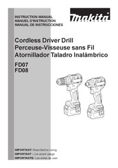 Makita FD07R1 Manuel D'instruction