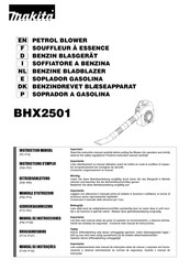 Makita BHX2501V Instructions D'emploi