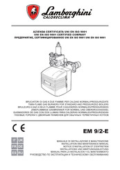 Lamborghini Caloreclima EM 9/2-E Notice D'installation Et D'entretien