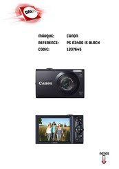 Canon PowerShot A3400 IS Guide D'utilisation