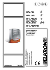 Elkron HPA702L Notice D'installation