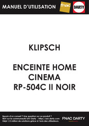 Klipsch RP-502S II Manuel D'utilisation