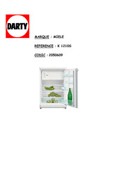 Miele K 1110 S Notice D'installation Et De Montage