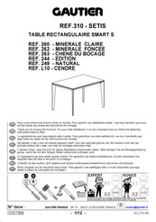 Gautier SETIS 310 L10 Instructions De Montage