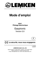 LEMKEN Easytronic Mode D'emploi