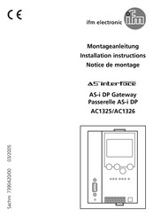 IFM Electronic AS Interface AC1325 Notice De Montage