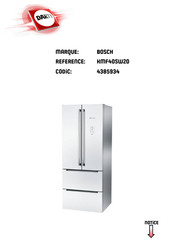 Bosch KMF40SW20 Notice De Montage Et D'utilisation