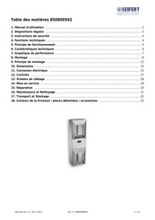 Seifert 850800S62 Manuel D'utilisation