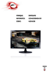 Samsung LS24D330HSX/EN Manuel De L'utilisateur