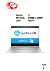 HP Spectre X360 13-W001NF Manuel De L'utilisateur