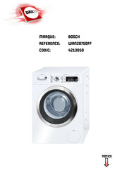 Bosch WAN28750FF Notice D'utilisation Et D'installation