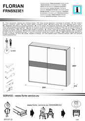 Forte FLORIAN FRNS923E1 Notice De Montage