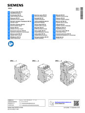 Siemens SIRIUS 3RV2901 A Série Instructions De Service Originales