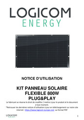 LOGICOM ENERGY FLEXIBLE 800W PLUG&PLAY Notice D'utilisation