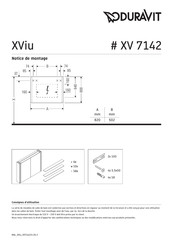 DURAVIT XViu XV 7142 Notice De Montage