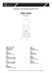 hjh OFFICE DISC HIGH 729456 Instructions De Montage