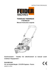 FEIDER Machines FTDT461ZT Instructions Originales