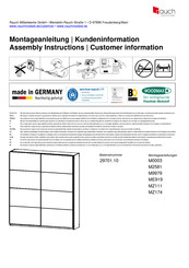 Rauch Minosa 29701.10 Instructions De Montage