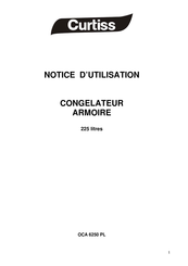 Curtiss OCA 6250 PL Notice D'utilisation