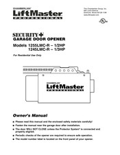 Chamberlain LiftMaster PROFESSIONAL SECURITY+ 1255LMC-R Manuel Du Propriétaire