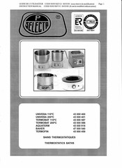 Selecta TERMOFIN Guide De L'utilisateur