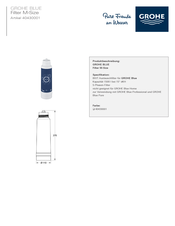 Grohe Blue 40430001 Instructions D'installation