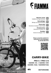 Fiamma CARRY-BIKE PRO C N 02096-10V Instructions De Montage Et Mode D'emploi