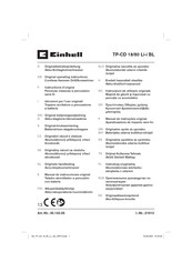 EINHELL TP-CD 18/80 Li-i BL Instructions D'origine