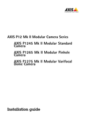 Axis P1265 Mk II Guide D'installation