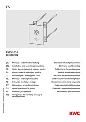 KWC F5EV1016 Notice De Montage Et De Mise En Service