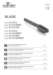 Riello Elettronica cardin BLADE324 Instructions D'installation Et D'utilisation