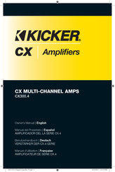 Kicker CX300.4 Serie Manuel D'utilisation