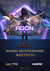 AOC AGON PRO AG275QXL Manuel De L'utilisateur