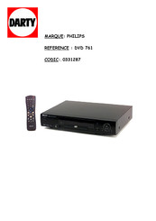 Philips DVD 761 Manuel D'utilisation