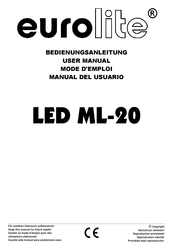 EuroLite LED ML-20 Mode D'emploi