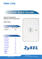 Zyxel NWA-3166 Guide De Démarrage Rapide