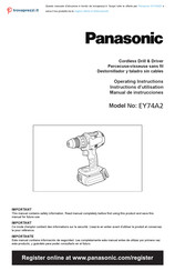 Panasonic EY74A2X Instructions D'utilisation