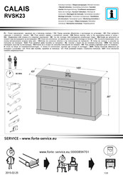 Forte CALAIS RVSK23 Notice De Montage