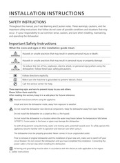 Forno FDWBI8041-18S-WHT Instructions D'installation