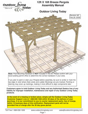 Outdoor living today 12ft X 16ft Breeze Manuel D'assemblage