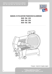 L2G BUD-TAC- 220 Manuel D'utilisation