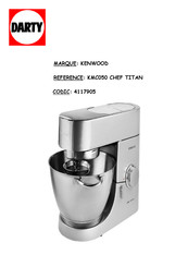 Kenwood KMC050 CHEF TITAN Instructions