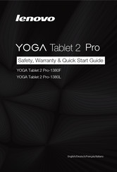 Lenovo YOGA Tablet 2 Pro Serie Mode D'emploi