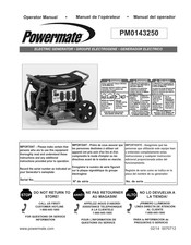 Powermate PM0143250 Manuel De L'opérateur