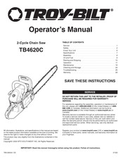 Troy-Bilt TB4620C Manuel De L'opérateur