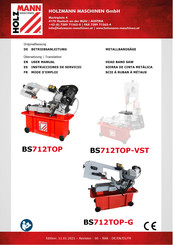 HOLZMANN MASCHINEN BS712TOP-VST Mode D'emploi