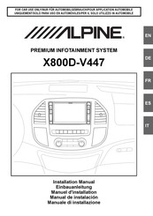 Alpine X800D-V447 Manuel D'installation