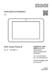 Jung KNX Smart Panel 8 Instructions D'utilisation